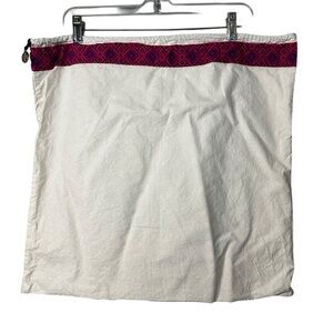 Tory Burch Dust Bag Cream Storage Bag w/ Pink Trim Large